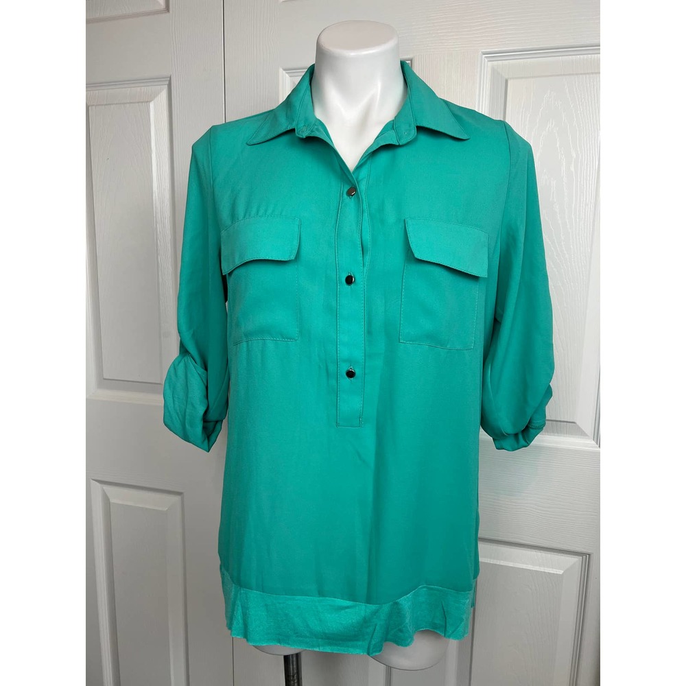 Single Los Angeles Women's Turquoise Blouse Size M NEW!